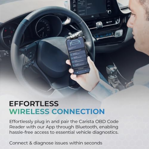 Carista OBD - Bluetooth OBD2 Scanner - Subscription Required - Car Scanner Diagnostic Tool and Code Reader with Access to Diagnostics, Customizations, Service Tools, and Live Data
