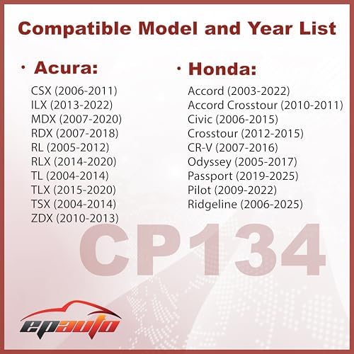 EPAuto CP134 (CF10134) Premium Cabin Air Filter Activated Carbon, 2 Packs