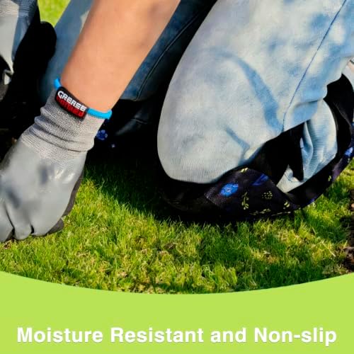 Garden Knee Pads for Women, Lightweight Waterproof KneePads for Gardening, Anti Slip Leather Foam Padding Kneeling Pads for Flooring and Carpet Cleaning, House work, Gardening Maintain, Knee Protector, Blue Flower