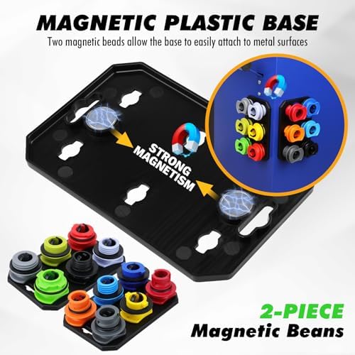 20-Piece Engine Oil Funnel Kit, 1.59QT/1.5L Oil Funnel Set with 12 Adapters, Siphon Hose Pump, Towel, Elbow Fitting, Arrow Screen and Magnetic Storage Hooks Tray, Compatible with GM/Ford/BMW/Audi Etc.