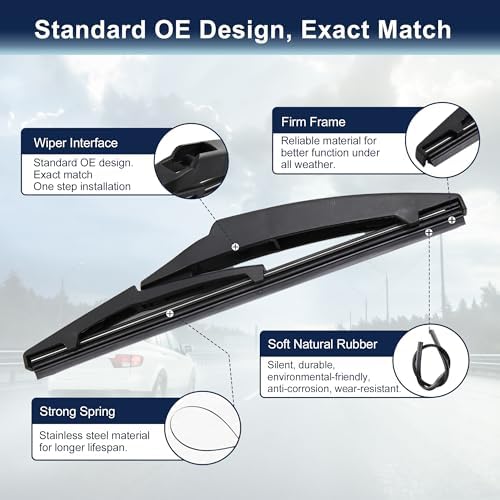 X AUTOHAUX 200mm 8 Inch Rear Wiper Blade for Lexus CT200h 11-17 1 Pc