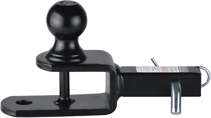 84031 Towever ATV Hitch Ball Mount 2 inch Ball with 1-1/4 inch Solid Shank, with 1/2 inch Pin & Clip, Rated 2000 lbs