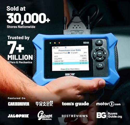 Innova SD35 OBD2 Scanner – ABS, SRS, TPMS & Check Engine Code Reader, Live Data, All System Diagnostics, Compatible with Most Vehicles
