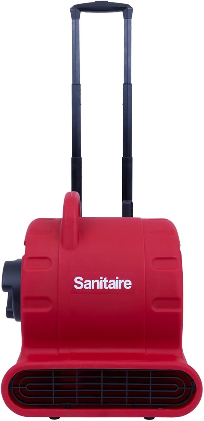 Sanitaire DRY TIME® AirMover 6050 Series, Retractable Handle, 4.5 amp motor, ½ Horsepower, 25-foot cord, Air Mover Carpet Dryer Blower Floor Fan
