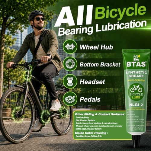 BTAS Multipurpose Bike Grease for Daily Bearing Assembly & Maintenance 4oz
