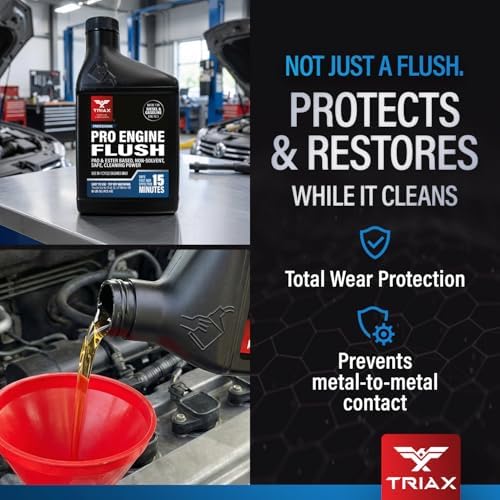 TRIAX Pro-Engine Flush - Oil-Based Flush - Engine Safe (16 oz - 473 ml)