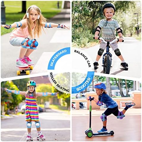 BOSONER Kids/Youth Knee Pad Elbow Pads for Roller Skates Cycling BMX Bike Skateboard Inline Rollerblading, Skating Skatings Scooter Riding Sports