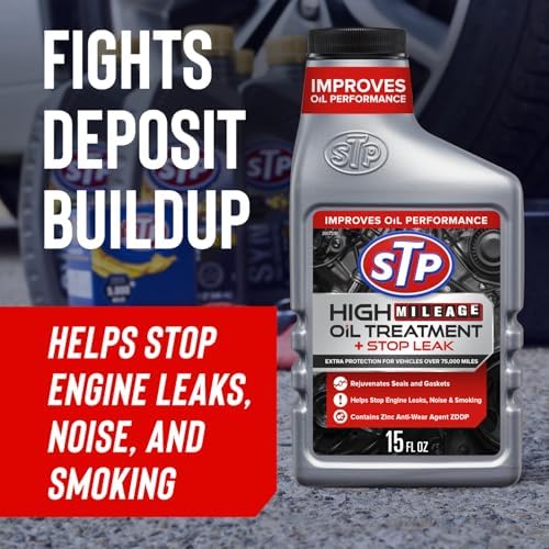 STP High Mileage Oil Treatment + Stop Leak - 15 FL OZ