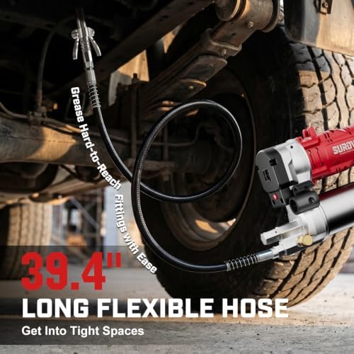 Cordless Grease Gun Compatible with Milwaukee 18V Battery (Bare Tool)