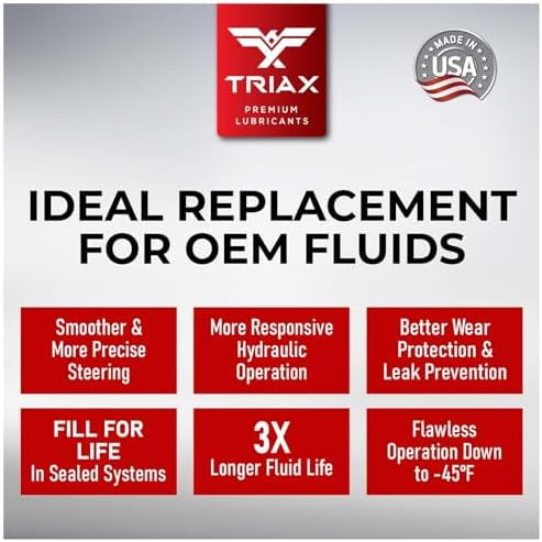 TRIAX Asian Car PSF Hydraulic & Electric Full Synthetic OEM Grade Power Steering Fluid | Compatible with Honda, Acura, Toyota, Lexus, Nissan, Infiniti, Mazda, Hyundai, Kia & More (6 Quart Pack)