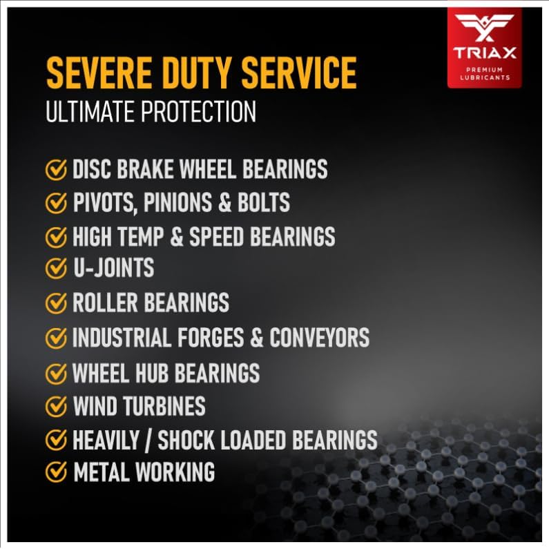 TRIAX Nano XP Grease Ultra Heavy Duty | Moly, Tungsten & Graphite | Wheel Bearings | 5th Wheel | High Temp (14 Oz; 10 Pack)