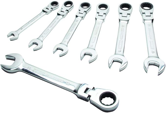 DEWALT 007PC FLEX RATCHETIGN COMB. WRENCH SET