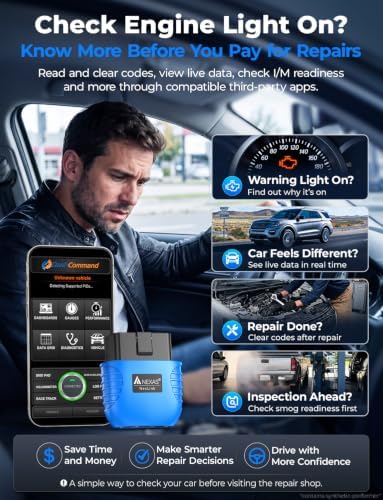 NEXAS NexLINK Bluetooth OBD2 Scanner with Live Data for All US Cars