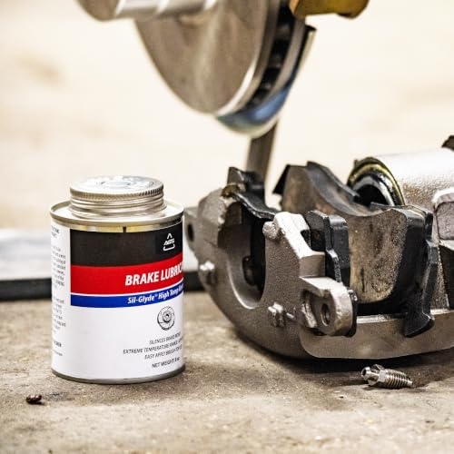 AGS Automotive Solutions Ceramic-Glyde Silicone Brake Lubricant – 8oz Brush Top Can, Advanced Noise Reduction, Exceptional Brake Pad Protection, Reliable Performance