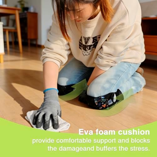 2 Pack Garden Knee Pads for Women, Foam Padding Work Kneepads, Butterfly