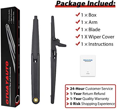 OTUAYAUTO Rear Wiper Arm Blade Replacement for Toyota 4Runner 2010-2023