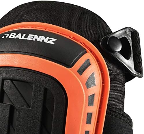 BALENNZ Professional Knee Pads for Work - Heavy Duty Foam Padding Gel Construction Knee Pads with Strong Double Straps – Comfortable Knee Protection for Indoor and Outdoor Use (Knee High Orange)