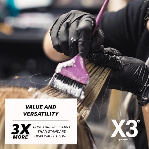 X3 Nitrile Disposable Gloves Latex Free 3 mil Black for Cooking Food Prep