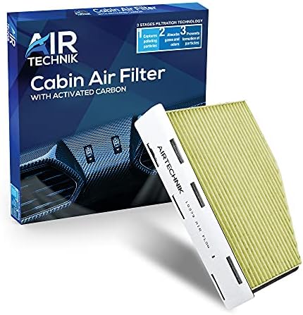 AirTechnik CF10373 PM2.5 Cabin Air Filter w/Activated Carbon | Fits Audi A3, A3 Quattro, Q3, TT Quattro, VW Beetle, Caddy III, CC, Tiguan, EOS, Golf, GTI, Jetta, Passat, R32, Rabbit - CUK2939
