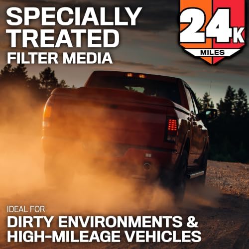 K&N Engine Air Filter: Extended Life 24,000 Mile Replacement Air Filter: Compatible with 2010-2019 Jeep/Dodge SUV V6/V8 (Grand Cherokee, Durango), KNX-2457