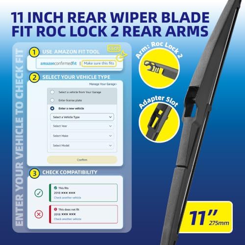 5 PLUS® 11 Inch Rear Windshield Wiper Blade - Original Quality,Quiet Wiping