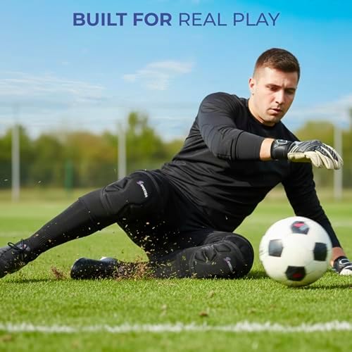 Sports Knee Pads – Multi-Sport Impact Protection for Turf, Training & Sliding, Segmented Padding Designed for Movement, Stay-in-Place Fit, Ideal for Soccer Goalkeepers (Goalie) & Futsal