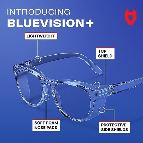 NoCry Blue Light Blocking Safety Glasses for Women and Men, Anti-Fog, UV400