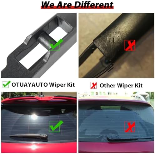 OTUAYAUTO Rear Windshield Wiper Replacement for Hyundai Tucson 2016-2021 Back Window Wiper Blade Arm Cover Kits Accessories Assembly