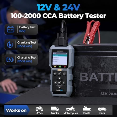 TOPDON AL500B OBD2 Scanner, Battery Tester, 2 in 1 Code Reader