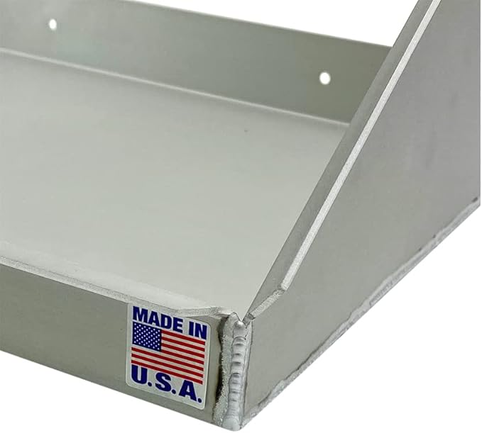 Pit Posse 540 Tool Box Storage Holder Tray Shelf Aluminum Cabinet - Made in USA - Enclosed Cargo Race Trailer Shop Garage Accessory for Toolboxes (Silver)