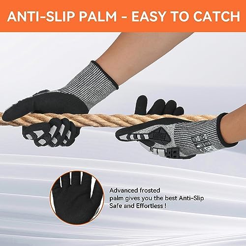 Safety Work Gloves,Impact Gloves for Men Women,Cut Resistant
