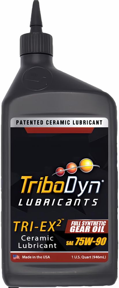 Tri-Ex2 75W90 Full Synthetic Gear Oil with Ceramic Coating - API GL-5 & MT-1 - for Differentials, Manual Transmissions & Hypoid Gears - 1 Quart Bottle (1 Quart)