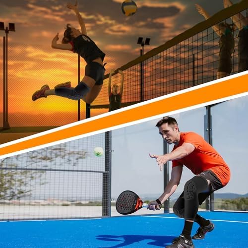 Basketball knee pads, compression leg covers for teenagers and adults, wrestling knee pads, football volleyball, pickleball, weightlifting knee pads (1 pair) (Black, X-Small)