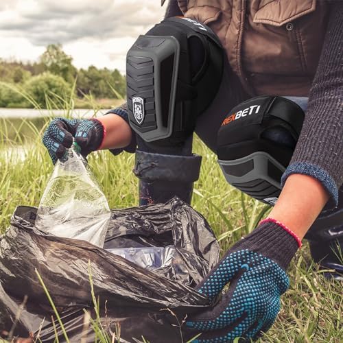 REXBETI Knee Pads for Men, Anti-slip Construction Gel Knee Pads for Work