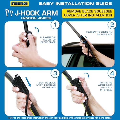 Rain-X Silicone AdvantEdge Wiper Blade 17" Windshield Wiper Blades Replacement, All-Weather Performance Lasts 2X Longer, Premium Beam, Installock Adapter for Easy Fit (Pack of 1)