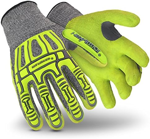 HexArmor Cut-Resistant Impact Protection Nitrile Palm Work Gloves | Rig Lizard® Series 2090X | Large