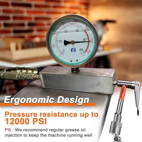 THINKWORK Upgraded 90° Grease Gun Coupler, Quick Release Grease Gun Tips