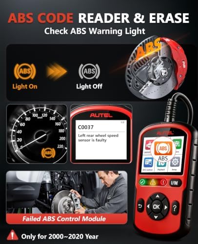 Autel OBD2 Scanner AutoLink AL549, Car Check Engine Code Reader with ABS, Car Battery Tester & Alternator Tester, Plug and Play, Upgrade Ver. of AL519 AL319 AL329 ML519 OBDII CAN Diagnostic Scan Tool