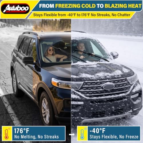 AUTOBOO Silicone Windshield Wiper Blade Replacement for Subaru Outback