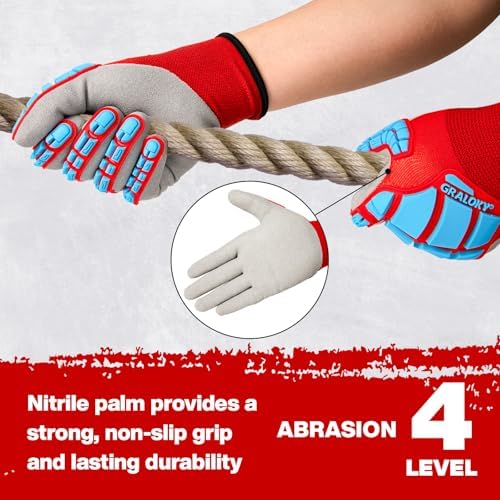 Safety Work Gloves for Men Women,Impact Work Gloves