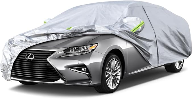 Koukou 6 Layers Car Cover Custom Fit Lexus ES from 2012 to 2025, Waterproof All Weather for Automobiles, Sun Rain Dust Snow Protection. (Ships from US Warehouse, Arrive Within 3-7 Days)