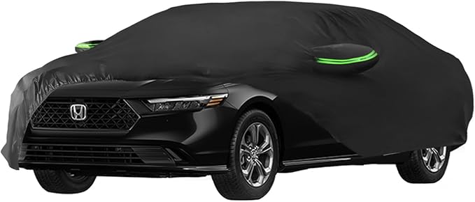 Proadsy 2026 Upgrade Car Cover for Honda Accord 2019-2025 2026, Waterproof All Weather for Automobiles, Windproof Snowproof Rain Hail Sun UV Protection Full Outdoor Indoor Exterior Car Covers, Black
