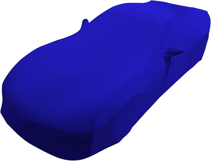 C6 Corvette Indoor Car Cover - Custom Fit Ultraguard Stretch Satin - Dust Proof Full Cover - The Ultimate High End Fit for 2005-2013 Base, Grand Sport, ZR1, Z06 Corvettes (Blue)