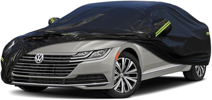 Kaugung 7 Layers Car Cover Custom Fit VW Arteon from 2017 to 2025, Outdoor Waterproof All Weather Sun Rain Dust Snow Protection with Zipper Door.(USA Warehouse,Within 3-7 Days)