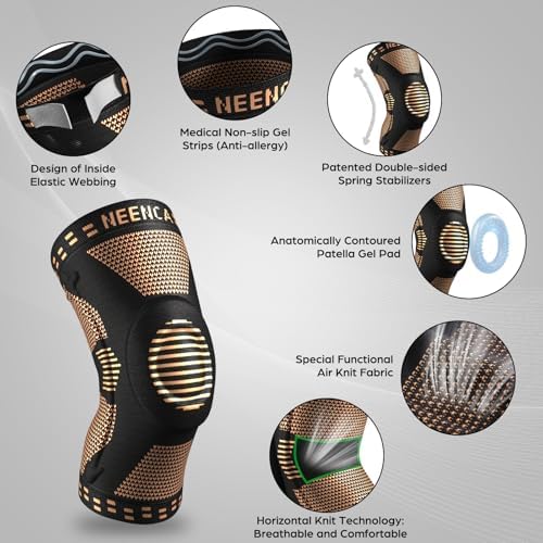 NEENCA Professional Knee Brace, Medical Knee Support for Women & Men Relief
