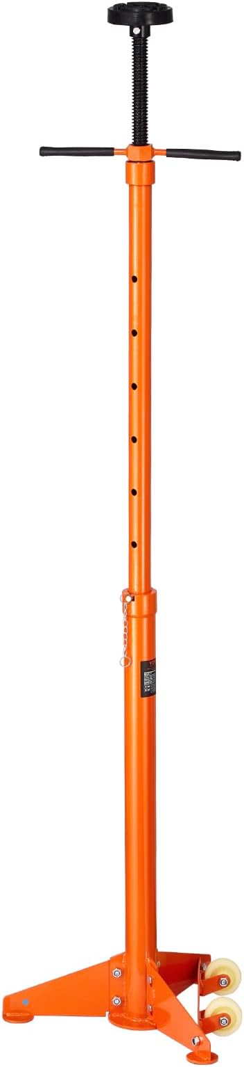 VEVOR Underhoist Support Stand, 3/4 Ton Capacity Under Hoist Jack Stand, Lifting from 38.4 to 75.4 in, Bearing Mounted Spin Handle, Self-Locking Threaded Screw, Two Wheels, Support Vehicle Components