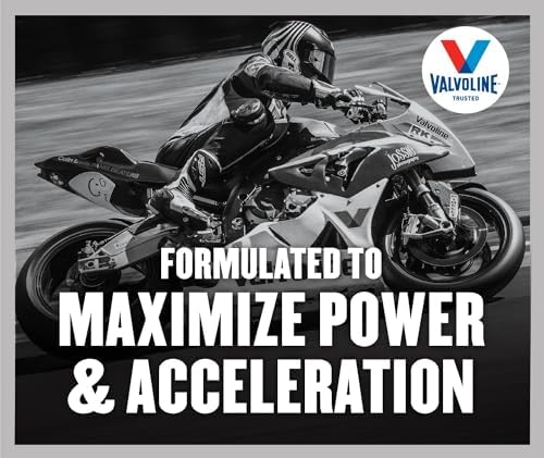 Valvoline 4-Stroke Motorcycle Full Synthetic SAE 10W-40 Motor Oil 1 QT, Case of 6
