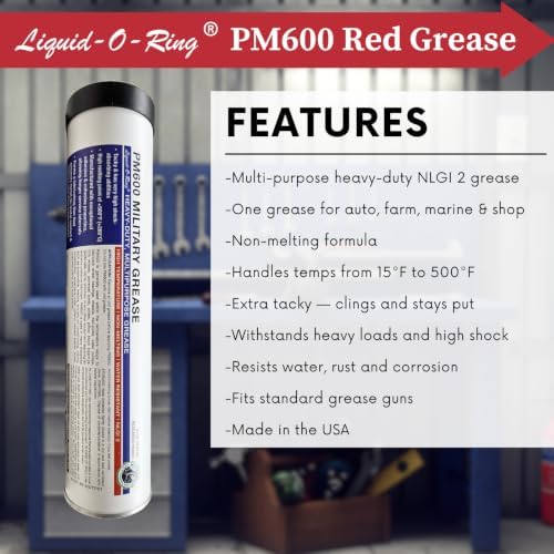 PM600 NLGI 2 High-Temp Red Multi-Purpose Grease (14oz)