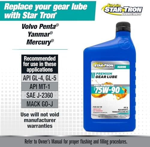 STAR BRITE Synthetic 75W90 Gear LUBE, Marine-Grade, API GL-5 Certified