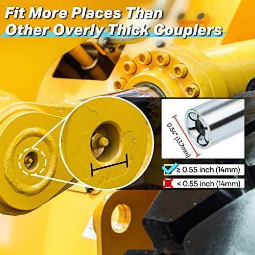 SHALL Grease Gun Coupler 2Pcs, Quick Release & Strong Locking Grease Gun Couplers w/Grease Fittings Cleaner, 10000 PSI High Pressure Grease Gun Tips, Fit All Grease Guns 1/8" NPT Grease Fittings